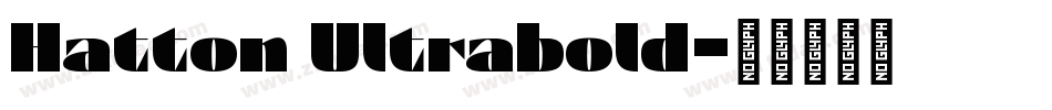 Hatton Ultrabold字体转换